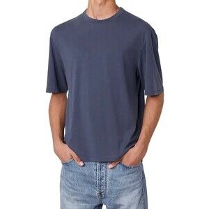 OFFICINE GENERALE Shirt Mens XXL Blue Pullover Crew Lyocell Blend Tee BENNY $200